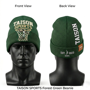 Gorro de Baloncesto para Hombre, Tejido Acrílico Elástico de Primera Calidad, 280 GSM, Azul Claro Marino, Diseño en Contraste, Logotipo Bordado Personalizado - Product Image 3