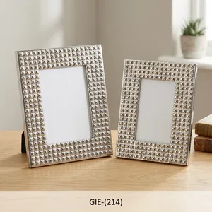 Handmade Agate Quartz Photo <b>Frame</b> Luxury Rectangular Tabletop Picture Display Modern Home Office Decorative Gift Premium Accent - Product Image 2