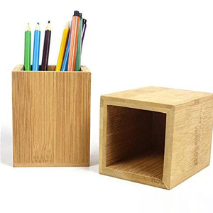Support à stylos en bois pratique, porte-coupe-creuses, organisateur de rangement multi-papeterie avec classification - Product Image 2