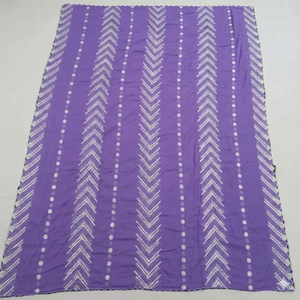 Women Cotton Voile <b>Shawl</b> Geometric Print Lace Decor Breathable Daily Wear Ethnic Scarf <b>Wrap</b> - Product Image 2