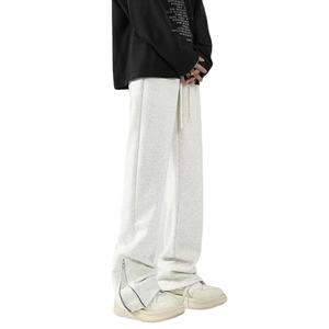 2025 broderie personnalisée pantalons de survêtement pour hommes pantalons de survêtement évasés cordon XL taille survêtements décontractés Plus Cargo plat avant Style - Product Image 5