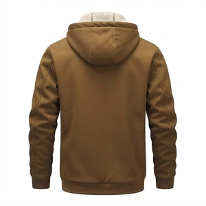 Custom Logo Unisex Oversized Bomber <b>Jacket</b> Hooded Sherpa Lined Waterproof <b>Zip</b> <b>up</b> Streetwear Outdoor Winter Casual Coat - Product Image 6