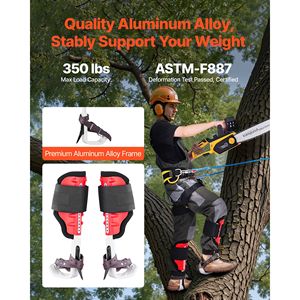 Set di Ramponi per Arrampicata su Alberi Durevoli con Capacità di Carico di 350 Libbre, Cinghie Regolabili in Altezza, Accessorio per Attrezzatura da Arrampicata - Product Image 2