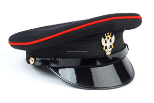 High end custom structured headwear bullion badge premium ceremonial uniform <b>hats</b> structured fit bulk wholesale supplier - Product Image 6