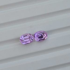 Pierre précieuse Kunzite naturelle de clarté VVS, paire ovale assortie, pierre précieuse Kunzite rose violacée à fort lustre, pierres facettées pour fournisseur de bijoux - Product Image 4