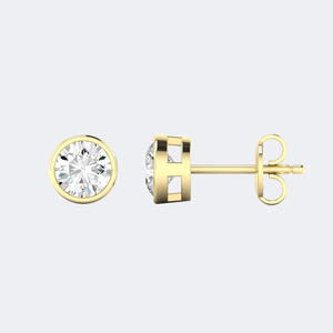 OBERON JEWELS Boucles d'oreilles de luxe plaquées or 0,50 CTW serties de saphirs pour mariage, fiançailles, fête, cadeau, anniversaire - Product Image 4