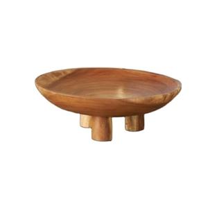 Bandeja Decorativa de Madera Maciza Hecha a Mano, Centro de Mesa para Decoración Rústica Moderna del Hogar, Estilo de Mesa y Interior de Primera Calidad - Product Image 1