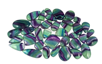 Lot en gros de cabochons de fluorite faits à la main, pierres semi-précieuses naturelles, pierres précieuses en vrac polies