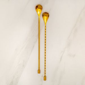 Cuchara de bar de metal para cocina, agitador de cócteles, utensilio para mezclar bebidas con mango largo, accesorio profesional para coctelería, accesorio para restaurante y bar - Product Image 6