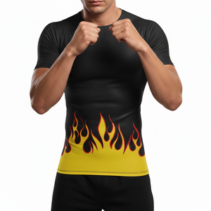 Camiseta de Compresión Personalizada para Hombre, OEM, ODM, Marca Privada, Sin Gi, BJJ, MMA, Manga Corta, Fabricante, Proveedor - Product Image 2