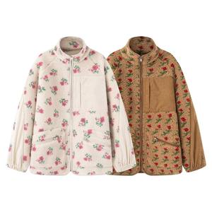 Nueva Chaqueta de Mujer Estilo Europeo y Americano, Moderna, Sencilla, Versátil, con Estampado Floral, de Manga Larga - Product Image 1