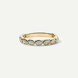 Ensemble de bagues de fiançailles et de mariage en diamant de laboratoire 1 carat, certifié IGI, couleur VVS E, or blanc plaqué argent, taille brillant, luxe pour femmes - Product Image 3