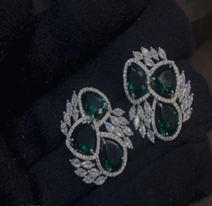 Collection de bijoux haut de gamme en argent pur 92,5 avec zircone cubique A+++ et doublet, pour femme - Product Image 2