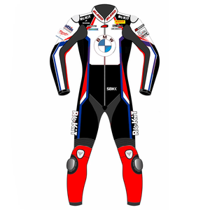 Traje de Carreras de Motocicleta de Cuero Vacuno/Canguro Scott Redding Bm, Mono de Una Pieza/Traje de Motociclista con Protección OEM CE - Product Image 1