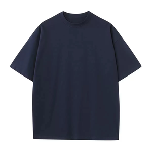 เสื้อยืดคุณภาพสูง 230 กรัม ทรงโอเวอร์ไซส์ สำหรับผู้ชายและผู้หญิง พิมพ์โลโก้ได้ตามต้องการ ลายเรียบ ผ้าฝ้าย 100% ดีไซน์เรียบง่าย ขายส่ง - Product Image 3