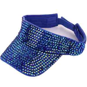 Sombreros de Sol de Verano, Nueva Moda, Color Sólido, Visera Ajustable, Protección Solar Deportiva, Sombreros con Visera de Diamantes de Imitación - Product Image 4