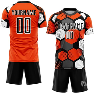 High Breathability Soccer Uniform Dry Fit Jersey Shorts Set Moisture Wicking Training Kit USA Europe Wholesale Market - Product Image 1