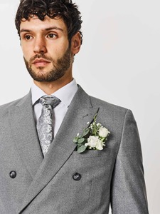 Costume sur mesure MTM Fit Bespoke Plus Size 2 pièces pour homme, tissu TR, veste et pantalon, vente en gros, simple boutonnage, ensemble de costumes élégants pour adultes - Product Image 5