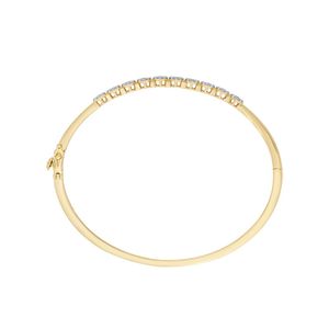 Pulsera de tenis de lujo chapada en oro amarillo con diamantes de 0.53 ct, corte brillante redondo, engaste de garras, certificado IGI, regalo para mujer - Product Image 6
