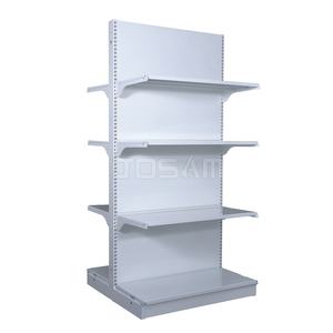 Supermarket <b>Shelving</b> <b>Unit</b> 1310x900x450 mm Flat Back Panel Double-Sided 4 Layers <b>Steel</b> Supermarket Rack for Efficient Storage - Product Image 1