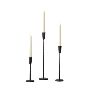 Porte-bougies coniques en métal noir au design élégant pour la décoration de table à la maison, les mariages, les dîners, les fêtes, support à bougies fait à la main - Product Image 5