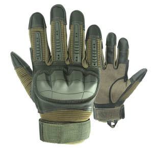 Full Finger Racing Gloves Black PU Non Slip <b>Hook</b> And Loop Closure <b>Outdoor</b> Riding Unisex - Product Image 5