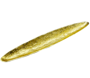 Plato de Servicio de Latón con Acabado Vintage en Forma de Bote de Aluminio Clásico Hecho a Mano de la Mejor Calidad, Color Dorado, para Fiestas y Bodas - Product Image 2