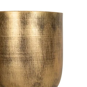 Vase à fleurs moderne en métal durable fait main de luxe, centre de table artistique contemporain pour hôtel, restaurant, café, bureau, mariage - Product Image 5