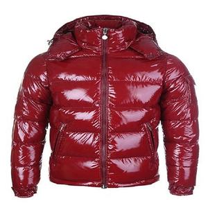 Veste bomber tissée à capuche pour homme, personnalisée OEM, brillante, rembourrée, chaude pour l'extérieur, hiver - Product Image 1