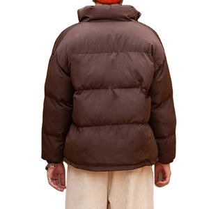 2025แจ็กเก็ตฤดูหนาวแฟชั่นเกาหลีสำหรับผู้ชายเสื้อคลุมกันหนาวสีดำล้วนสไตล์สตรีทแวร์ขนเป็ด - Product Image 2