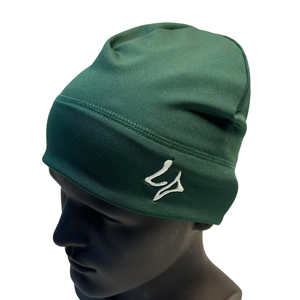 Bonnet en tricot avec doublure en satin de soie, idéal pour le sport, la course et le football, personnalisable avec logo brodé, modèle uni. - Product Image 1