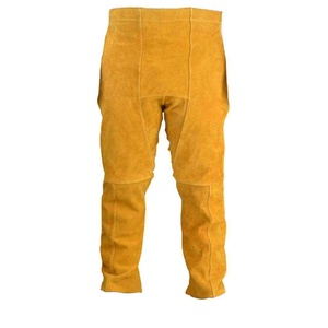 Heavy-Duty Cowhide Split Leather Welders Wear Industrial Safety Clothing <b>Spark</b> Resistance Protective Work <b>Trousers</b> for Welding - Product Image 2