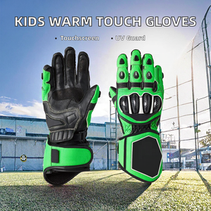 Children's Leather Winter <b>Gloves</b> <b>Touchscreen</b> Anti-slip Warm Outdoor Sports Thermal <b>Gloves</b> for Running Cycling Playing - Product Image 2