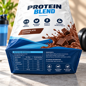 Bolsa Personalizada EcoRev a Prueba de Humedad con Boquilla Superior, Cierre Ziplock, Acabado Mate, Impresión Serigráfica, para Nutrición Deportiva y Proteína de Suero - Product Image 2