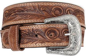 Ceintures en cuir sculptées à la main avec perles et boucle en cuivre, style décontracté, toutes tailles - Product Image 6