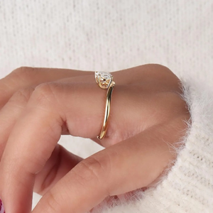 1 Ct Oval Cut Lab Grown Diamond 14K Gold Plated Luxury Engagement Wedding Ring IGI Certified for Her - Product Image 6