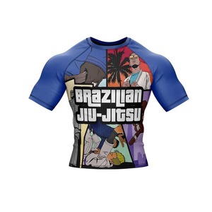 Meilleures ventes Rashguard de compression unisexe, taille personnalisée, confortable, respirant, séchage rapide, fabriqué au Pakistan, pour BJJ MMA - Product Image 1