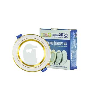 ไฟดาวน์ไลท์ LED 90มม. แบบเรียบง่ายทันสมัยพร้อมขอบสีทองคุ้มค่ามากสำหรับบ้านสำนักงานที่ได้รับการรับรองจากอลูมิเนียมผลิตในเวียดนาม - Product Image 1