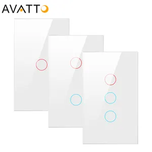 Avatto Tuyasmart Home Solutions System Zigbee 3.0 1 /2/3gang aucun fil neutre requis aucun condensateur interrupteur mural tactile