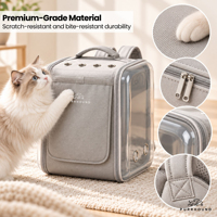 Sac à dos pliable transparent pour animaux de compagnie