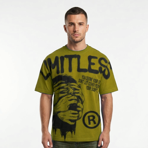 Nueva Colección 2025, Camisetas Personalizadas de Streetwear con Serigrafía, Oversize, 100% Algodón, 180g, Manga Corta para Hombre - Product Image 1