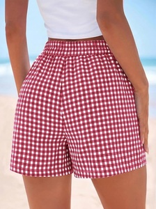 Shorts de jogging athleisure d'été pour femmes, respirants, imperméables, séchage rapide, écologiques, coupe-vent, 100% coton, unis, à fleurs et à pompons - Product Image 3