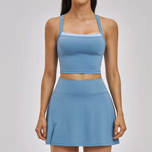 Ensemble de yoga pour femmes : Leggings de sport, shorts d'entraînement, débardeur de sport respirant et à séchage rapide, faux deux-pièces, jupe de tennis – Écoresponsable - Product Image 4