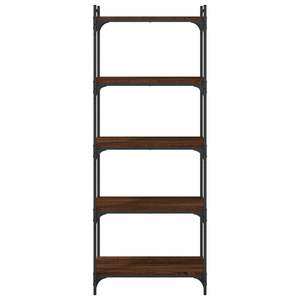 Libreria in legno ingegnerizzato color rovere marrone con piedini in metallo regolabili di medie dimensioni, nuovo design e aspetto elegante - Product Image 4