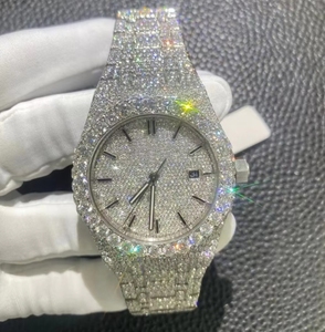 Montre de luxe style hip-hop en acier inoxydable 2026 avec moissanite et diamant, mouvement mécanique de haute qualité, vente en gros - Product Image 1