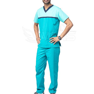 Custom Made Medical <b>Scrub</b> Suit Plus Size Lightweight Comfortable Best Selling Uniform Sets Cotton/Polyester High Quality for Men - Product Image 1