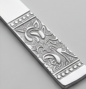 Ensemble de couteaux élégants en acier inoxydable avec manche orné pour les tables de mariage, finition miroir haute brillance, résistant à la rouille - Product Image 3