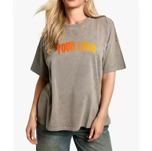 Casual Female Top Plus Size Short-Sleeved Cotton T-Shirt Breathable Crew Neck with Embroidered Logo Decoration with screen print - Product Image 6
