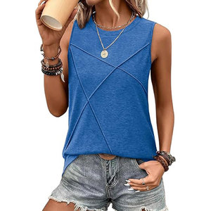 Top sin mangas sexy para mujer al por mayor, chaleco de verano sin mangas para mujer - Product Image 3