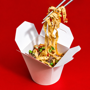 Disposable Kraft Paper Self Erecting Food Box <b>Square</b> Shape Four-Color Printing Custom Design for Takeaway Meals - Product Image 3